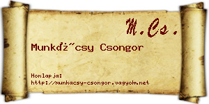 Munkácsy Csongor névjegykártya