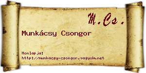 Munkácsy Csongor névjegykártya