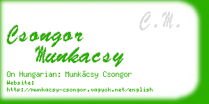 csongor munkacsy business card