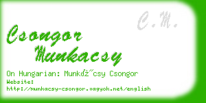 csongor munkacsy business card
